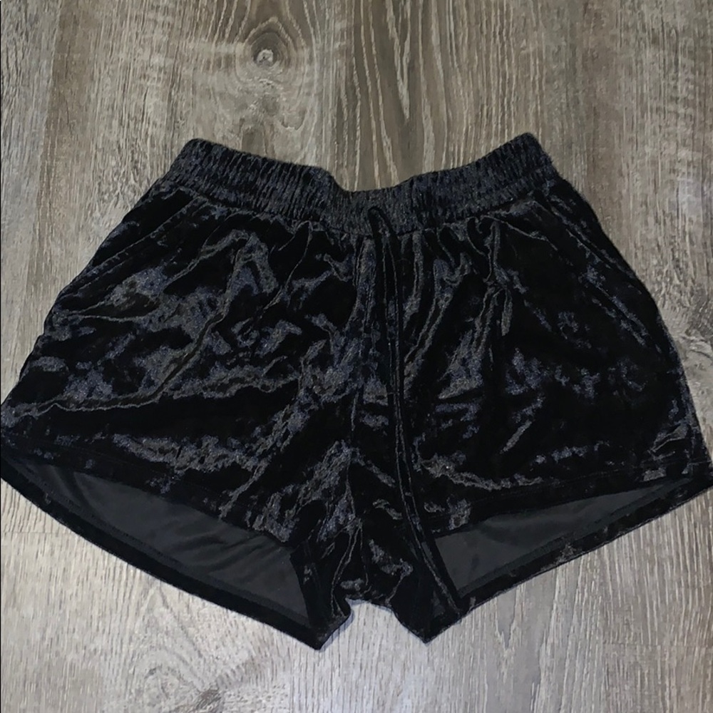 Black Velvet Shorts